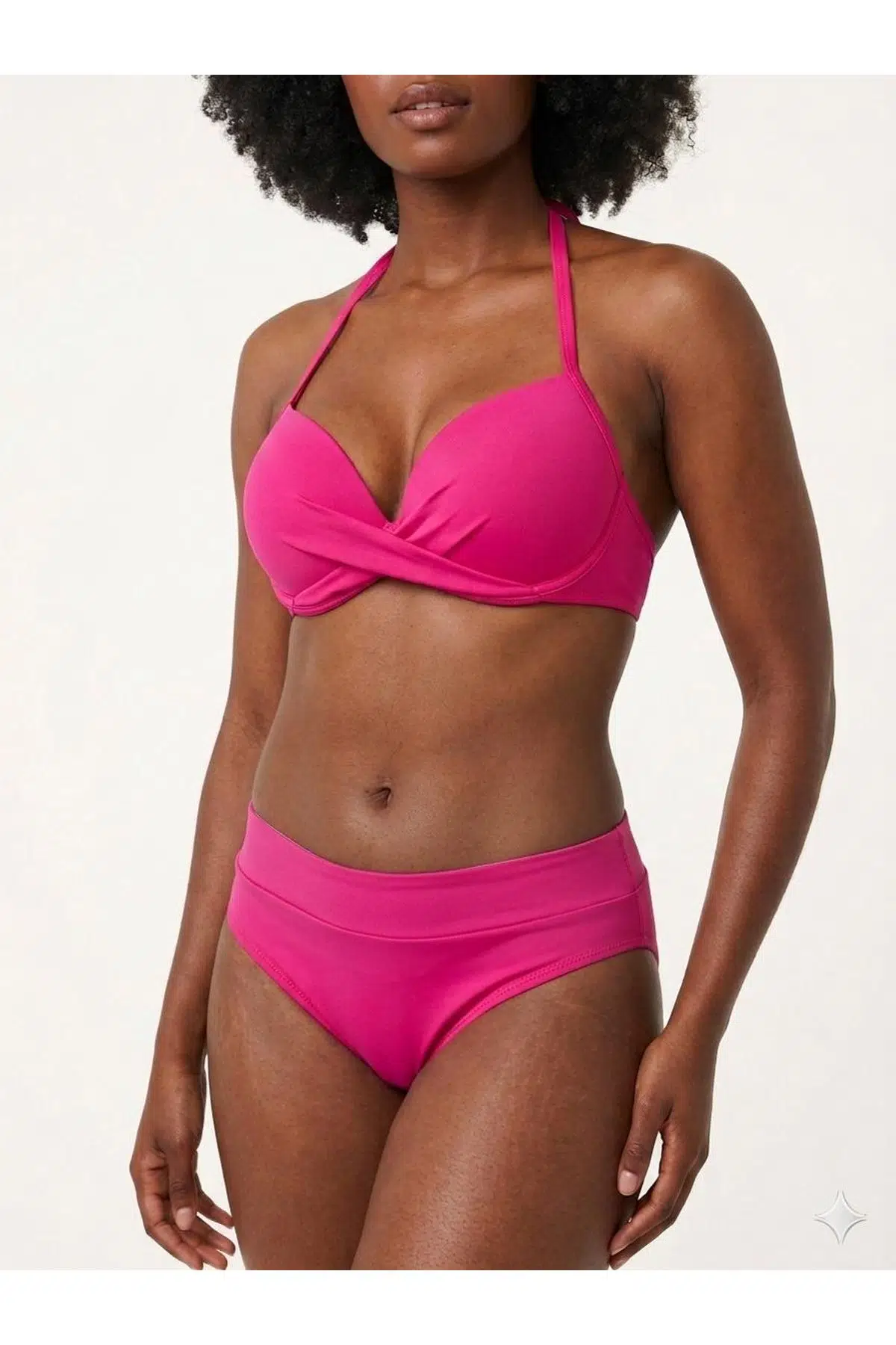 Balenli Dolgulu Boyundan Bağlamalı bikini takım