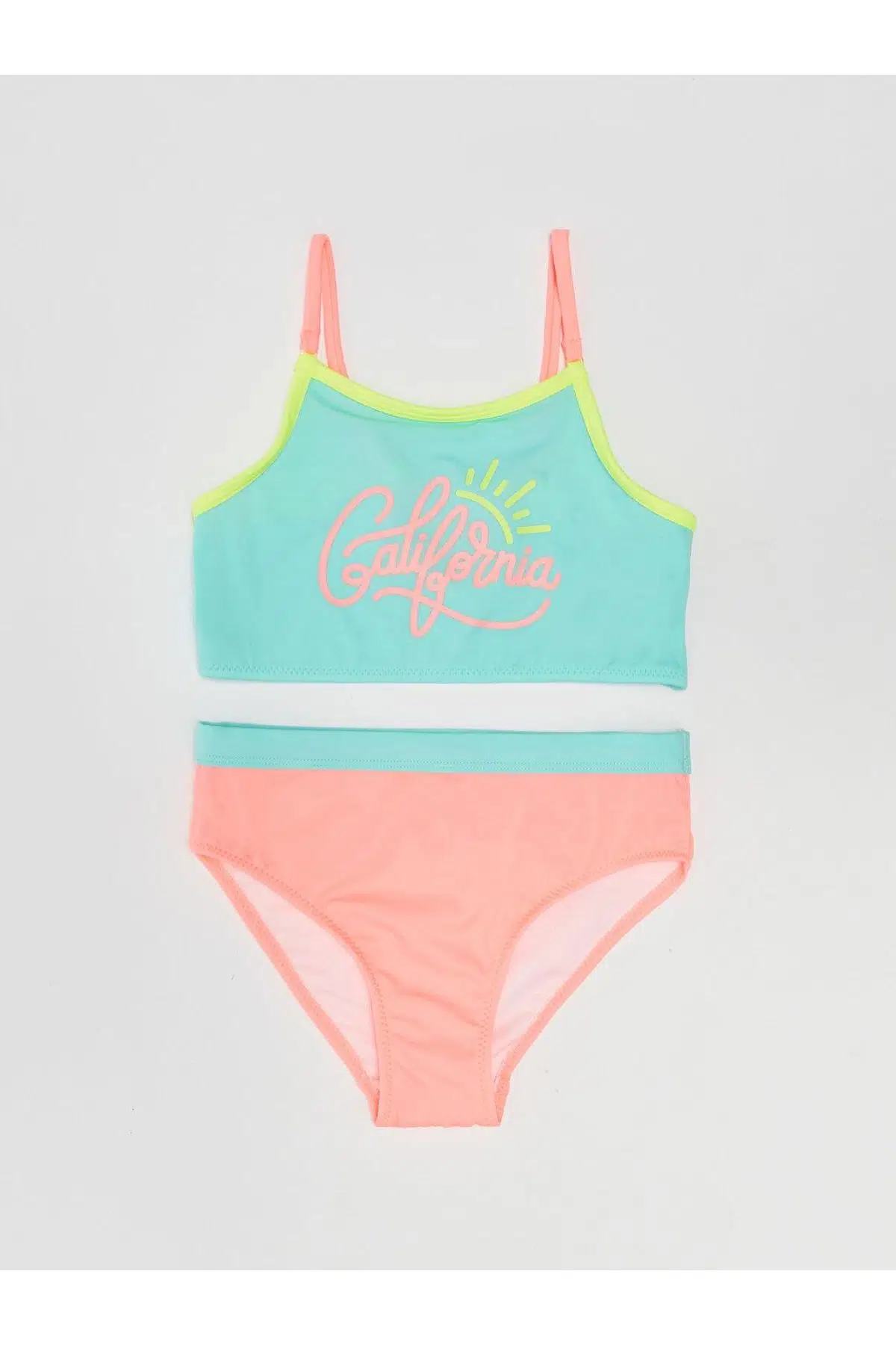 Baskılı kız çocuk bikini takım - MINT