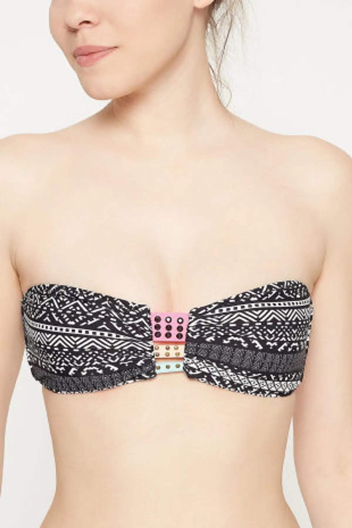 BASKILI RENKLİ BİYELİ BIKINI ÜST DB200591BU