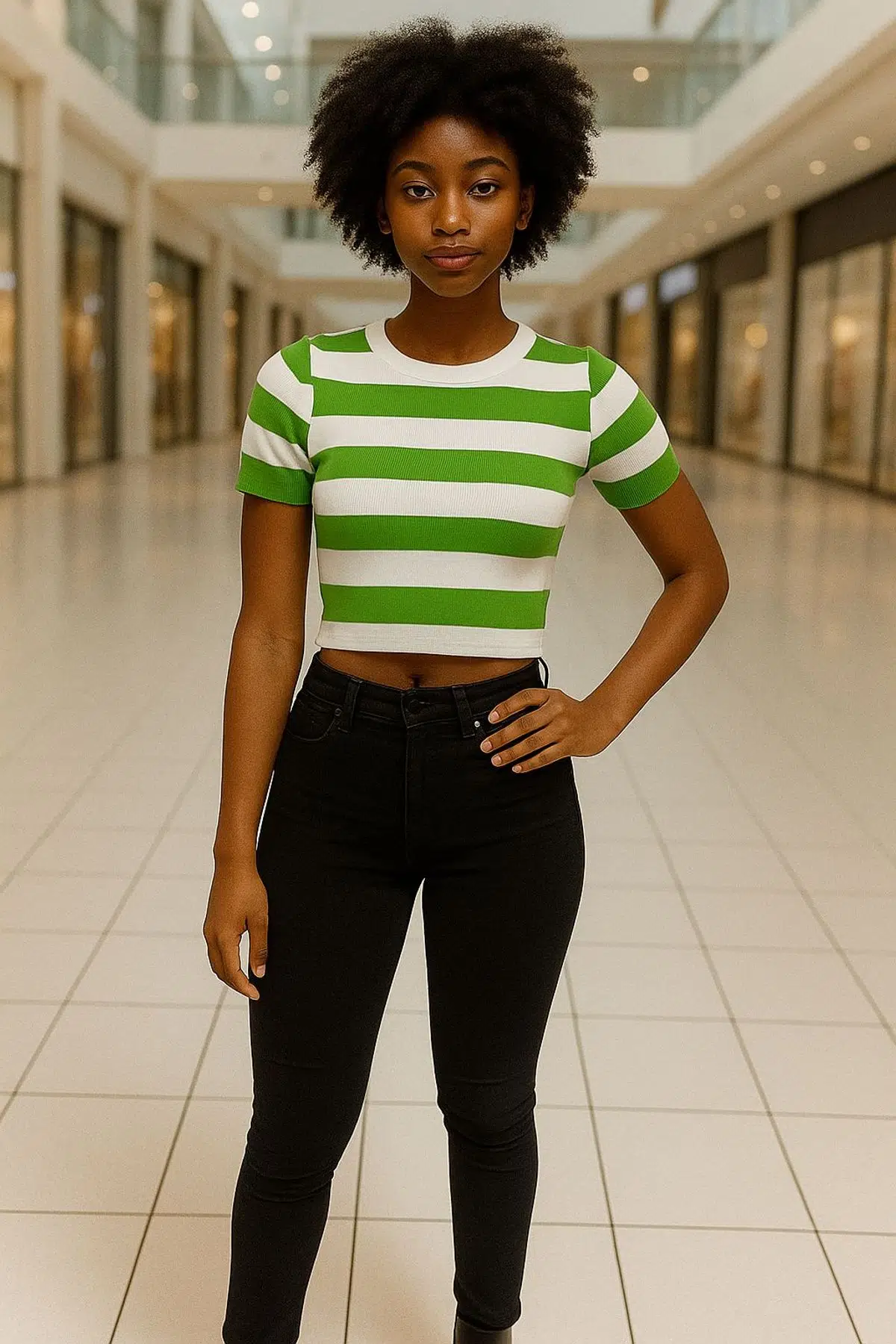 Crop Triko kazak - ZÜMRÜT YEŞİL