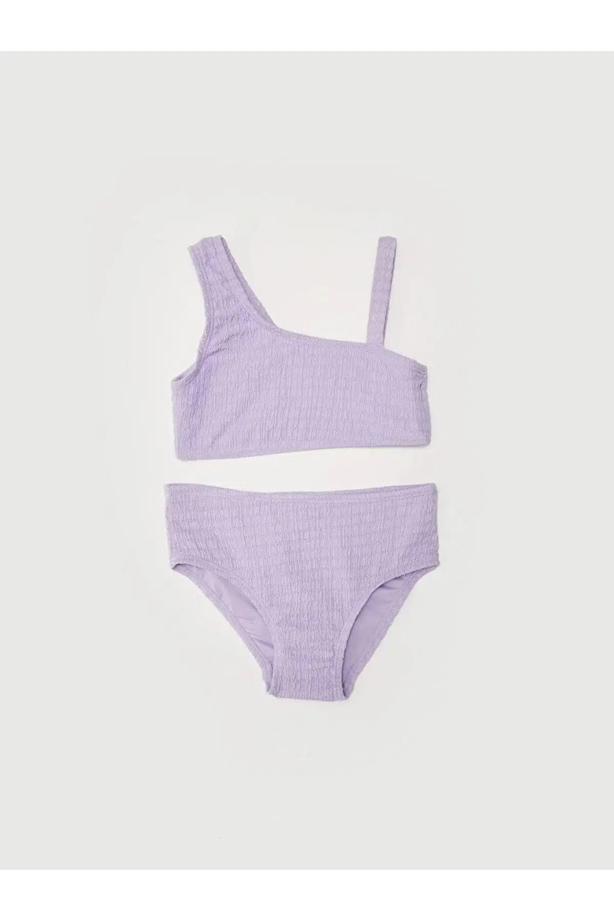 Dokulu kumaş kız çocuk bikini takım - LİLA