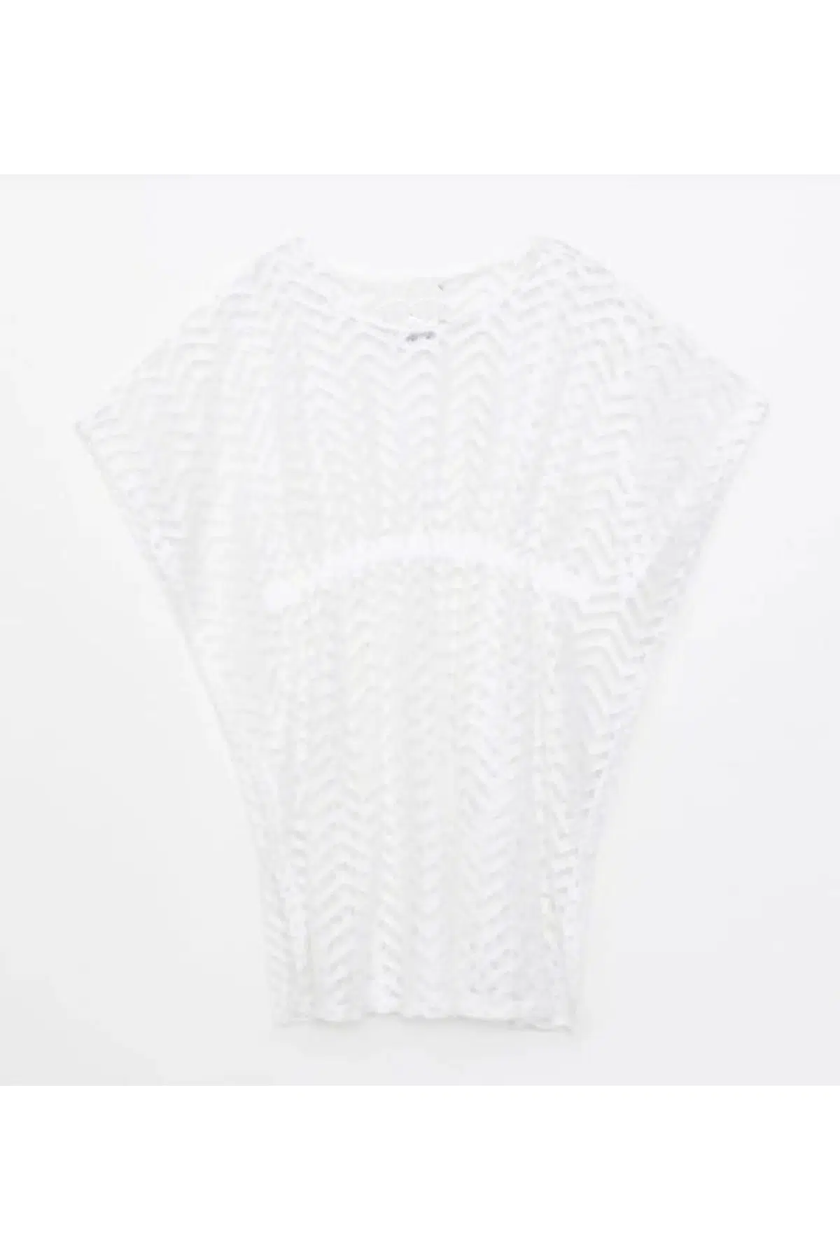 Ekru dantel kız çocuk pareo - Beyaz