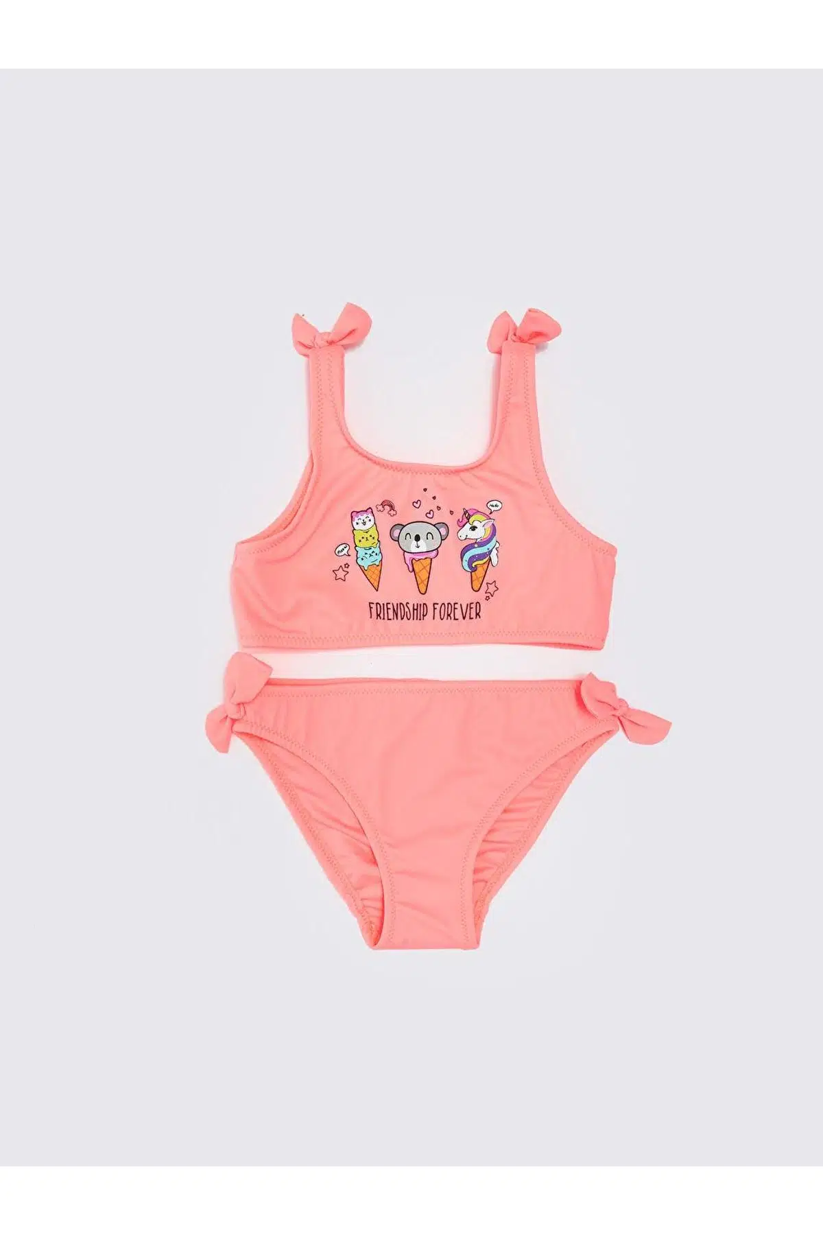 Fiyonklu kız çocuk bikini takım