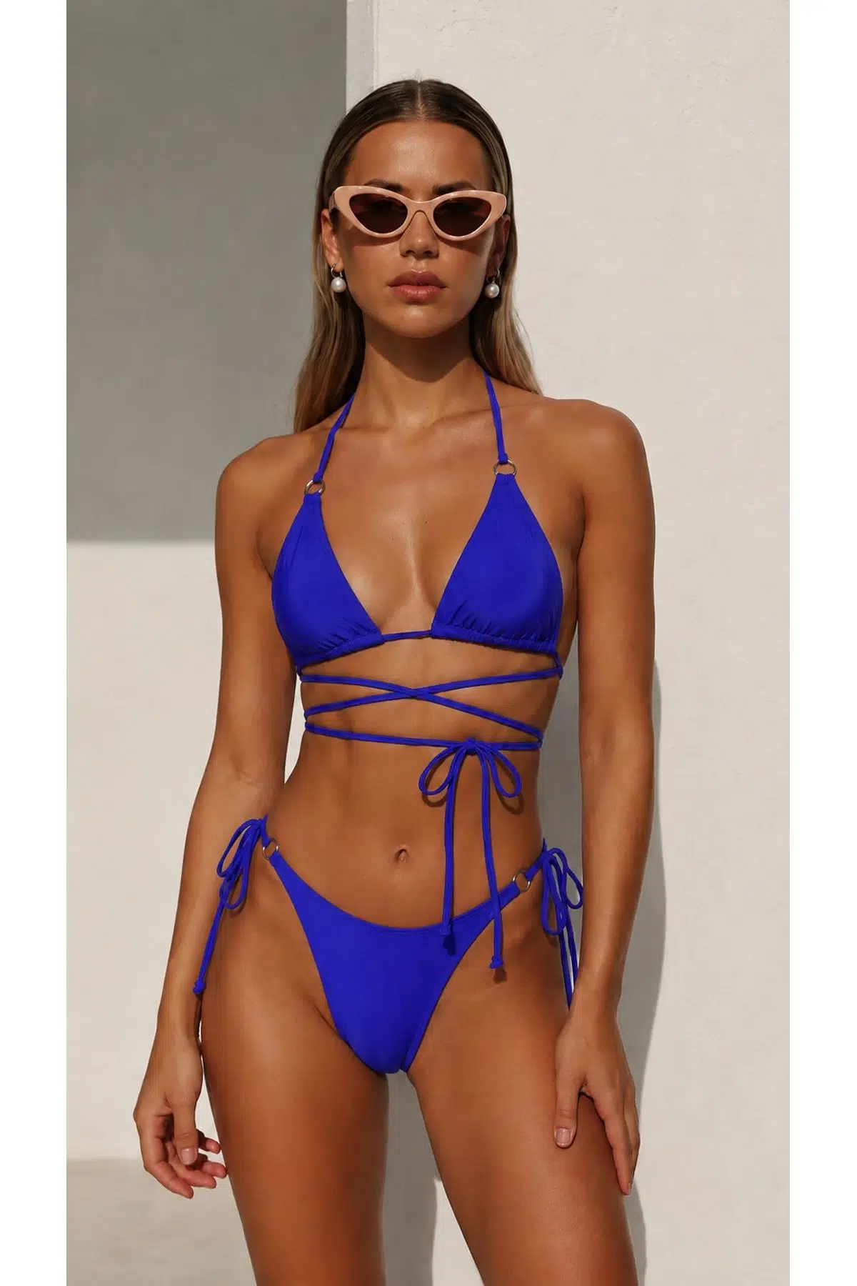 İp ve halka detaylı bikini takım - SAKS