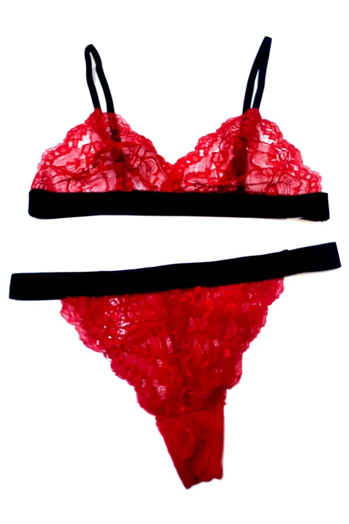 KIRMIZI FULL DANTEL BRALET TAKIM - KIRMIZI