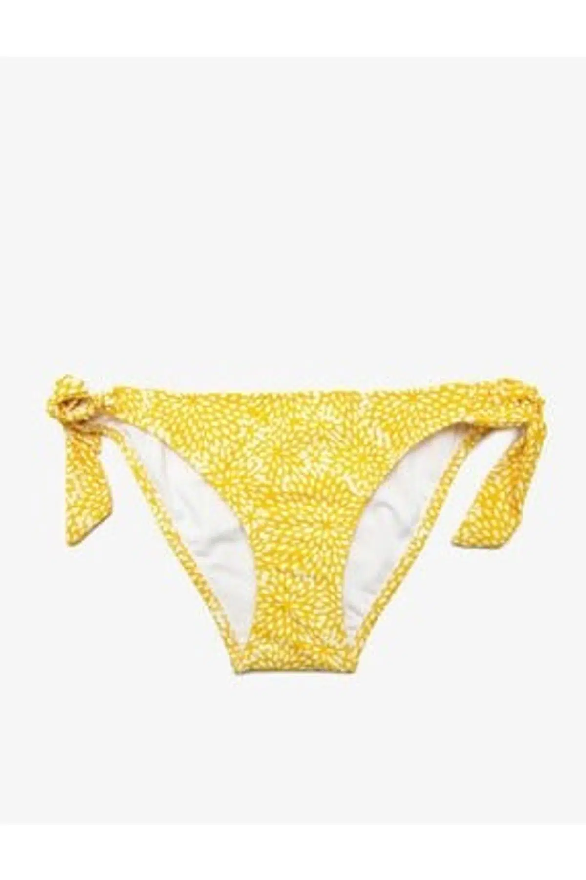 SARI DESENLİ YANDAN BAĞLAMALI BİKİNİ ALTI - SARI