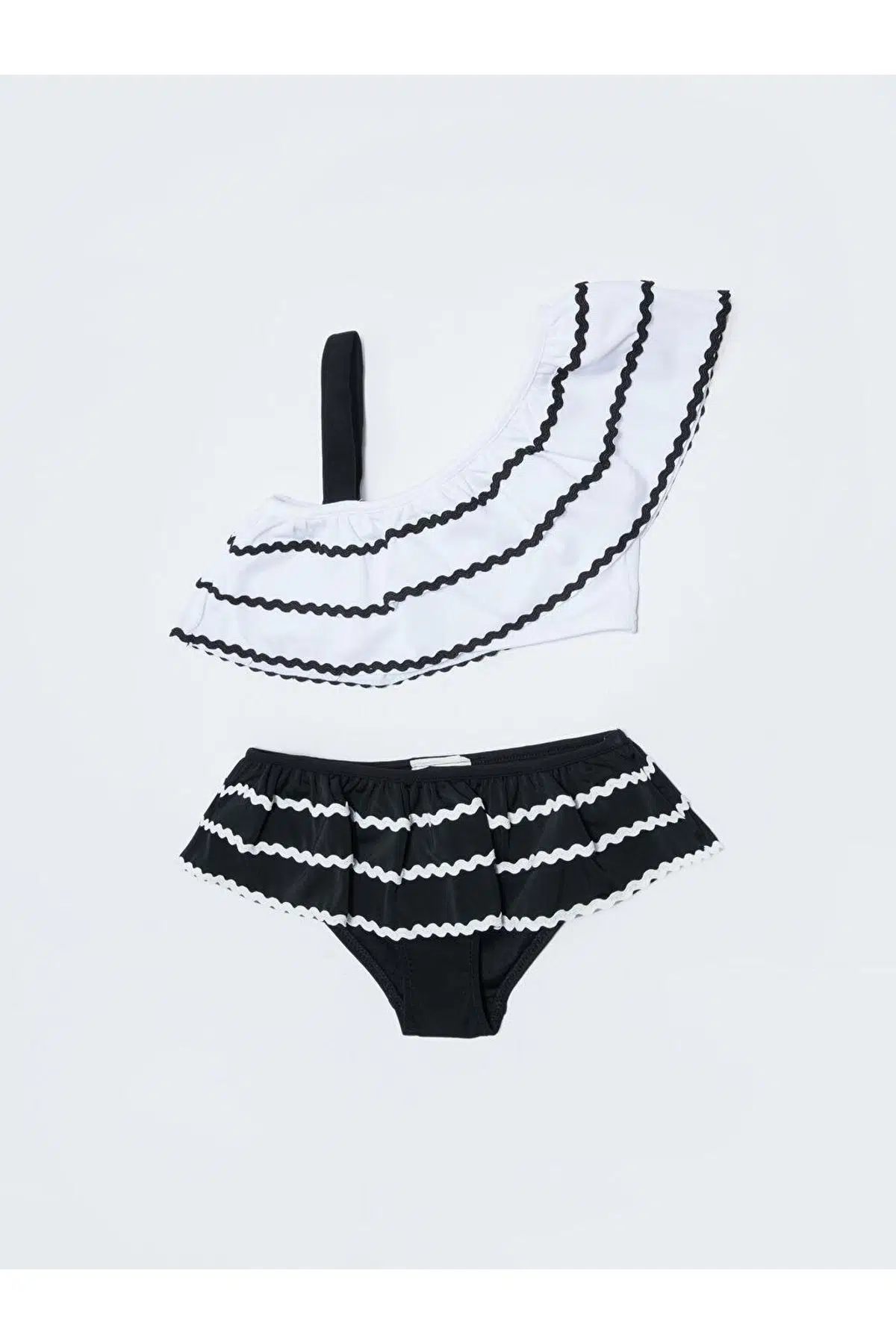 Sutaşı detaylı kız çocuk bikini takım - SİYAH