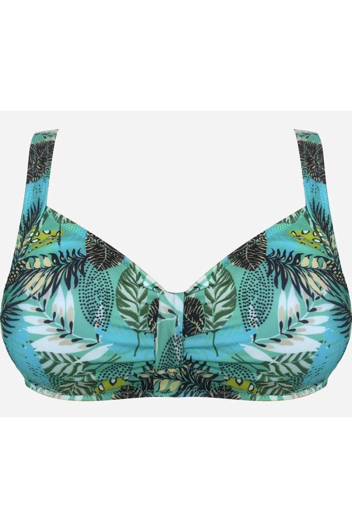 Toparlayıcı bikini üstü geniş beden aralığı DB200805BU - YAPRAK DESEN