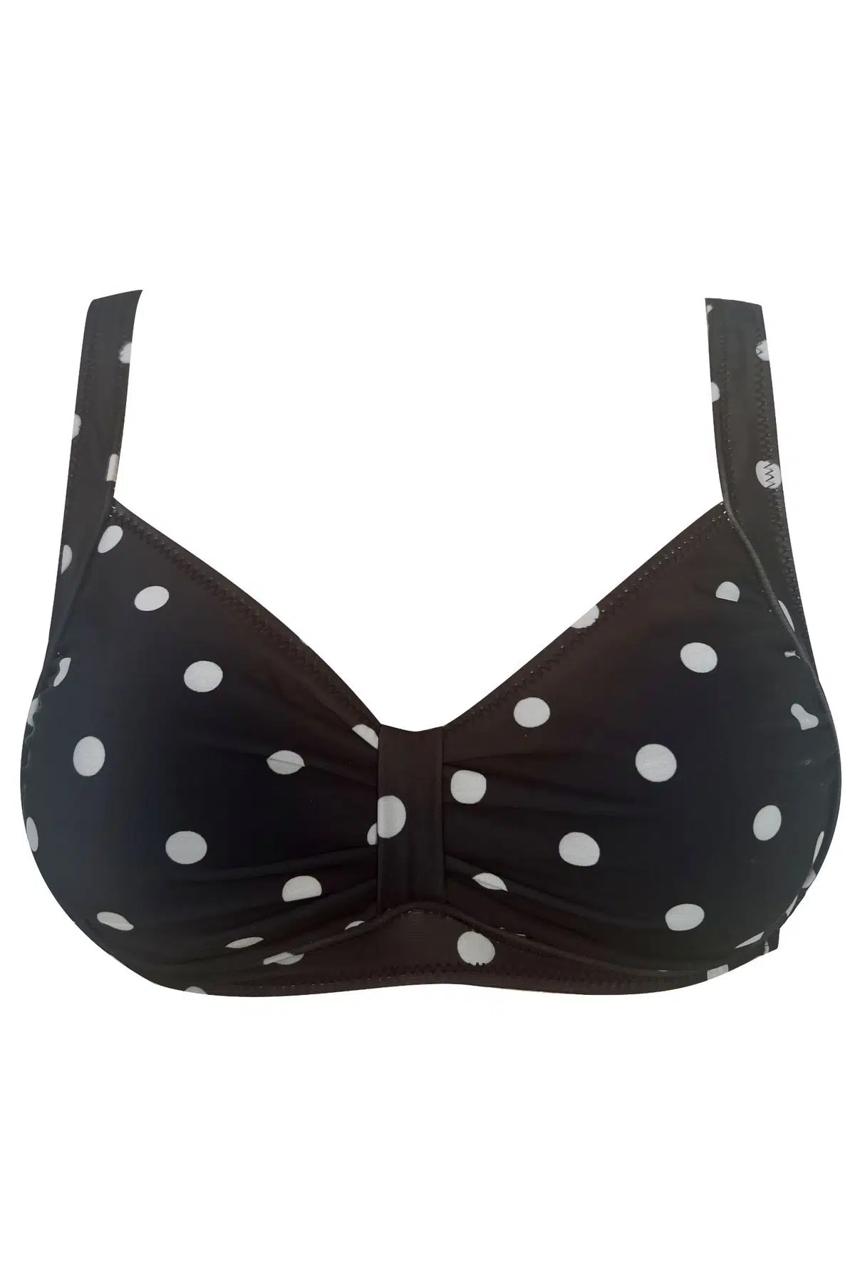 Toparlayıcı bikini üstü geniş beden aralığı DB200805BU - PUANLI SİYAH