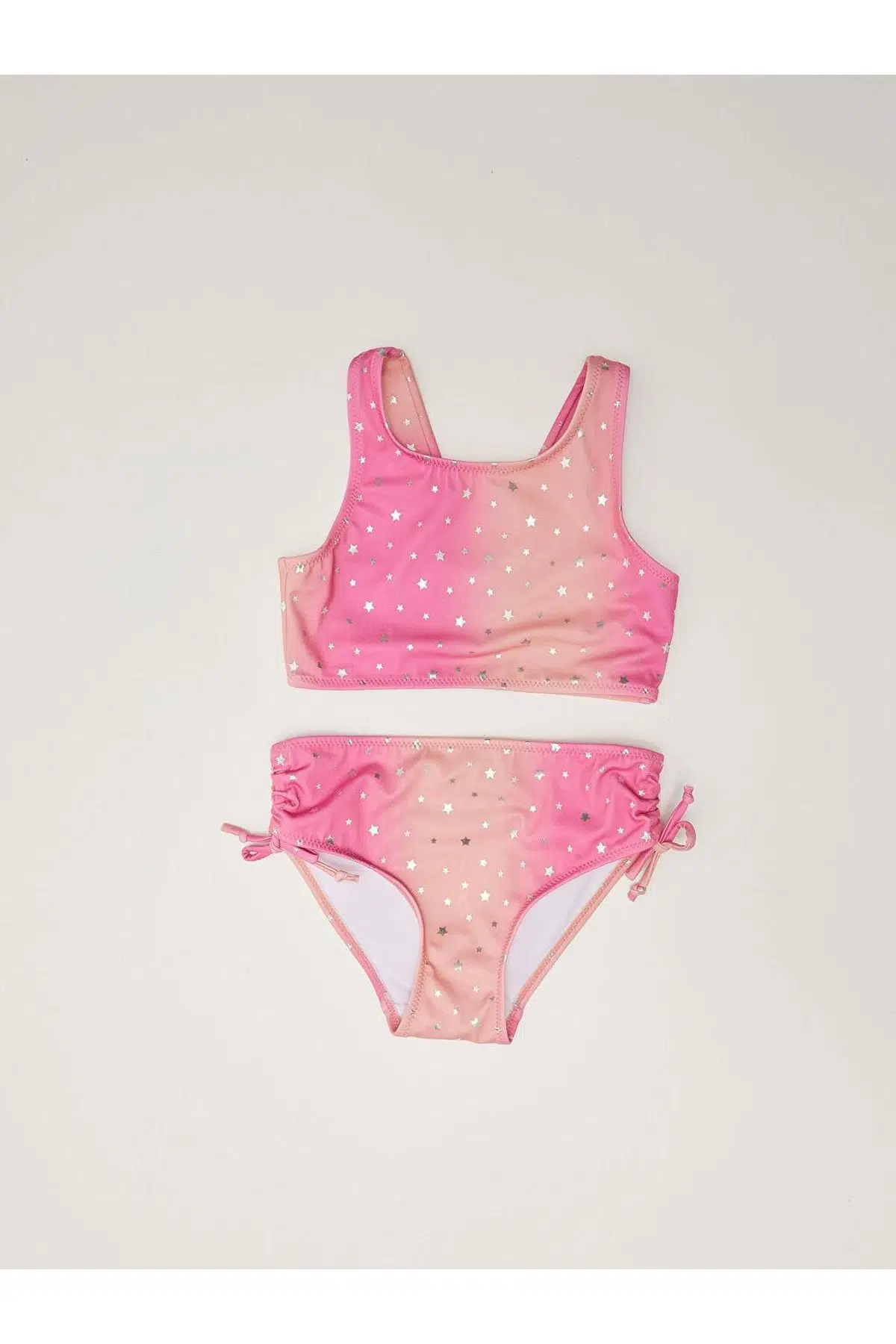 Yıldız baskılı kız çocuk bikini takım DB200737BT - BASKILI